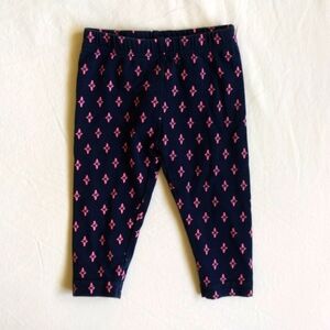 carter's navy blue printed leggings 3 months baby girl